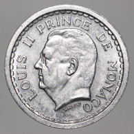 Monaco, Louis II, 1 Franc, ND (1943), Aluminium, SUP (AU), KM#120, G.MC131 - 1922-1949 Louis II.