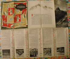 France. Pyrénées.  En Anglais. Document Touristique Dépliant-plan. Sd (vers 1950) - Cultura