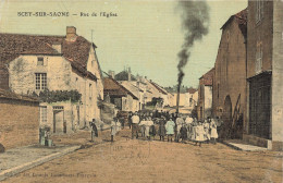 70 - HAUTE-SAÔNE - SCEY-SUR-SAONE - Rue De L'église - Toilée Colorisée - 10172 - Scey-sur-Saône-et-Saint-Albin