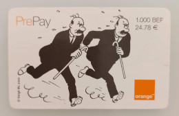 Belgium 2000 - ‘Prepay’ Telefoonkaart Orange - Hergé/ML - Tintin/Kuifje - Jansen & Janssen - BD