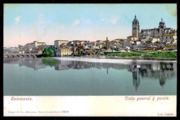 SALAMANCA - Vista General Y Puente. (Ed. Purger & Co, Photochromiekarte -Lib. Calón Nº 2844)  Carte Postale - Salamanca