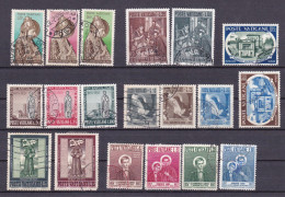 1955 1956 1957 Vaticano Vatican 7 SERIE: S. BARTOLOMEO, S. RITA DA CASCIA,CAPISTRANO, ACCADEMIA PONTIFICIA... Usate USED - Used Stamps