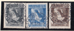 1956 Vaticano Vatican SANTA RITA DA CASCIA Serie Di 3 Valori Usata Con Gomma USED With Gum - Used Stamps
