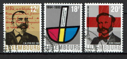 Luxembourg 1989 - YT 1164/1166 -  C.M. Spoo, The Bookworkers' Federation, Henri Dunant - Usados