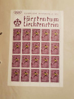 1971 Eiskunstlauf Bogen Postfrisch Bogen Ersttagsstempel - Oblitérés