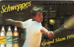Tennis-Spiel TK K301/1991 ** 60€ Schweppes Grand Slam Mit Kühle Erfrischungs-Getränke TC Limo Tonic Phonecard Of Germany - Deportes