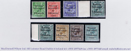 Ireland 1922 Dollard Rialtas 5-line Overprint In Black, ½d To 10d, Set Of 8 Fine Mint Unmounted Never Hinged - Ongebruikt