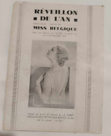 Livre - Programme - Réveillon De L'an - Organisé Par Miss Belgique Dans Les Salons De L'hotel Albert 1er - Programme