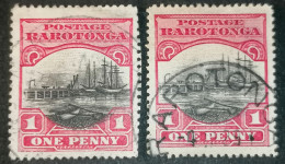 Rarotonga 1p 1920-1925, Used Pair - Oceania (Other)