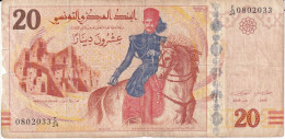 BILLETE DE TUNEZ DE 20 DINARS DEL AÑO 2011 (BANKNOTE) - Tunesien