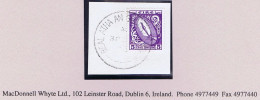 Ireland 1966 Photogravure 5d Sword, Booklet Printing With Uneven Shading, Fine Used On Piece - Usati