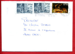 2003 - Lettre De SAINT PIERRE ET MIQUELON Pour La France - 2 Tp "le Poulieur" N° 795 Et "Cerf De Virginie" N° 799 - Storia Postale