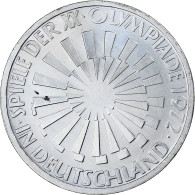 République Fédérale Allemande, 10 Mark, 1972, Stuttgart, SUP, Argent, KM:134.1 - Autres & Non Classés