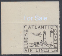 #23 Great Britain Lundy Island Puffin Stamps Rare Black Airmail #20 Imperforate Retirment Sale Price Slashed! - Local Issues