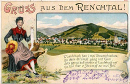 42880498 Renchtal Panorama Frau Tracht Renchtal - Oberkirch