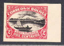 Bolivia 1918 Mint Mounted, Imperf, Sc# , SG 144a - Bolivie