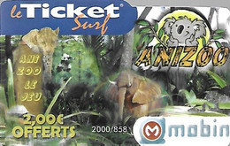 TICKET SURF-2€Offerts-ANIZOO-Neuf- Exp Sans Date-- TBE - Surf