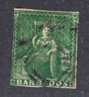 Barbados 1855-58 Cancelled, White Paper, Sc# ,SG 7 - Barbados (...-1966)