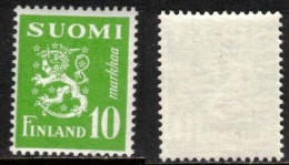 FINLAND FINNLAND FINLANDE  1952  MNH(**) MI 403  SC 302 COAT OF ARMS WAPPEN BLASON LION WAPPENLÖWE 10M - Ungebraucht