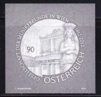 AUSTRIA(2012) Organ. Statue Of Muse. Black Print. Society Of Music Lovers Of Vienna. - Probe- Und Nachdrucke