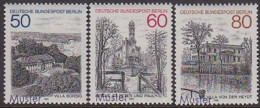 GERMANY(1982) Various Locales. Set Of 3 Specimens (overprinted MUSTER). Scott Nos 9N476-8, Yvert Nos 646-8. - Variétés Et Curiosités