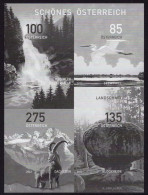 AUSTRIA(2022) Austrian Landscapes. Black Print Of S/S. - Proofs & Reprints