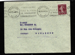 ST DENIS SUR SEINE  OBLIT  17 MARS ...MUSEE...    1935 Sur 15c Semeuse - Lettres & Documents