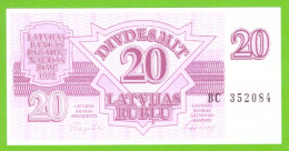 LATVIA 20 RUBLES 1992 P-39  UNC - Latvia