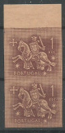 Portugal Afinsa 768 Proof Vertical Imperforated Pair 1953 Seal Of King Diniz MNG / (*) / Mint No Gum - Ensayos & Reimpresiones