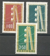 Portugal Afinsa 815/17 Complete Set MH / * 1955 Telegrafo CV: 62,00€ - Ungebraucht