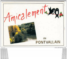 Carte ( Format 15 X 10,5 Cm )  De Pontvallain  ( Recto Verso ) - Pontvallain