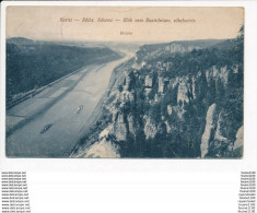 Carte  Bastei  Sachs Schweiz Blick Vom Basteifelsen Elbabwarts  Wehlen ( Recto Verso ) - Bastei (sächs. Schweiz)