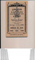 Union Des Employés Des Chemins De Fer De L'état 1925 Liste De Commerçants Avec Beaucoup De Pubs Chapellerie Dentiste Etc - Bahnwesen & Tramways