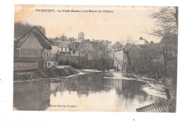 PICQUIGNY - 80 - La Vieille Somme Et Les Ruines Du Chateau - GEO 4 - - Picquigny