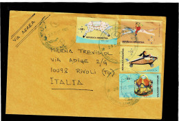 ARGENTINA ,lettera Con Affrancatura Di 4 Colori ,diretta In Italia ,qualita Splendida - Covers & Documents