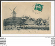 Carte Du Moulin à Vent De Saint Aignan Sur Cher ( Environs De Noyers Sur Cher )( Recto Verso ) - Noyers Sur Cher