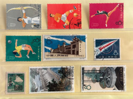 CHINA LOT OF STAMPS,SPORTS,SPACE, AIRPLANE, BEIJING TRAIN STATION, MACHINNERY. - Verzamelingen & Reeksen