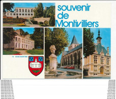 Carte ( Format 15 X 10 Cm ) De Montivilliers Multivues  ( Recto Verso ) - Montivilliers