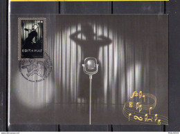 2012 " EDITH PIAF " Sur Carte Maximum. N° YT 4672 Parfait état. CM - Chanteurs