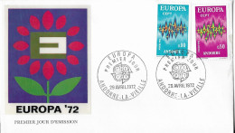 ANDORRE 1972 - RARE ENVELOPPE ILLUSTRATION PLASTIFIEE EUROPA 72, GRANDS CACHETS RONDS ANDORRE LA VIEILLE, A VOIR - Lettres & Documents