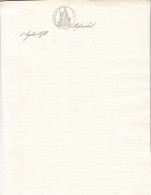 1871 - Carta Da Bollo In Bianco - Materiale E Accessori