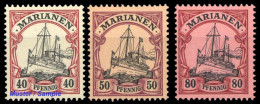 1901, Deutsche Kolonien Marianen, 13-15, ** - Mariana Islands