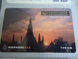 THAILAND USED CARDS PIN 108  LANDSCAPES MONUMENTS - Thaïland