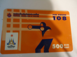 THAILAND USED   CARDS PIN 108  SPORTS  ASIAN GAMES  ATHLETICS UNITS 500 BOXING - Thaïland