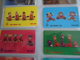 THAILAND USED 4 CARDS PIN 108  DOLLS CHILDREN TOYS - Thaïland