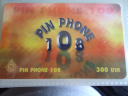 THAILAND USED CARDS PIN 108 RARE TELECOM  UNITS 300 - Advertising