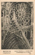 FRANCE - Reims - Cathédrale - Façade Principale, La Grande Rose, Couronnement De La Vierge - Carte Postale Ancienne - Reims