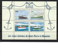 1994 SAINT PIERRE MIQUELON BF 4** Bateaux - Blocks & Sheetlets