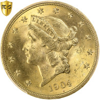 États-Unis, $20, Double Eagle, Liberty Head, 1904, Philadelphie, Or, PCGS - 20$ - Double Eagle - 1877-1901: Coronet Head