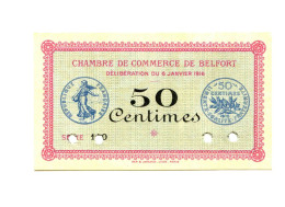 50 Centimes Chambre De Commerce De Belfort Perforé - Chambre De Commerce